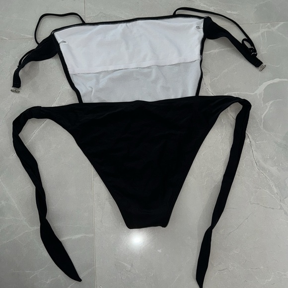 Black one piece swim suit with open back - Picture 2 of 2